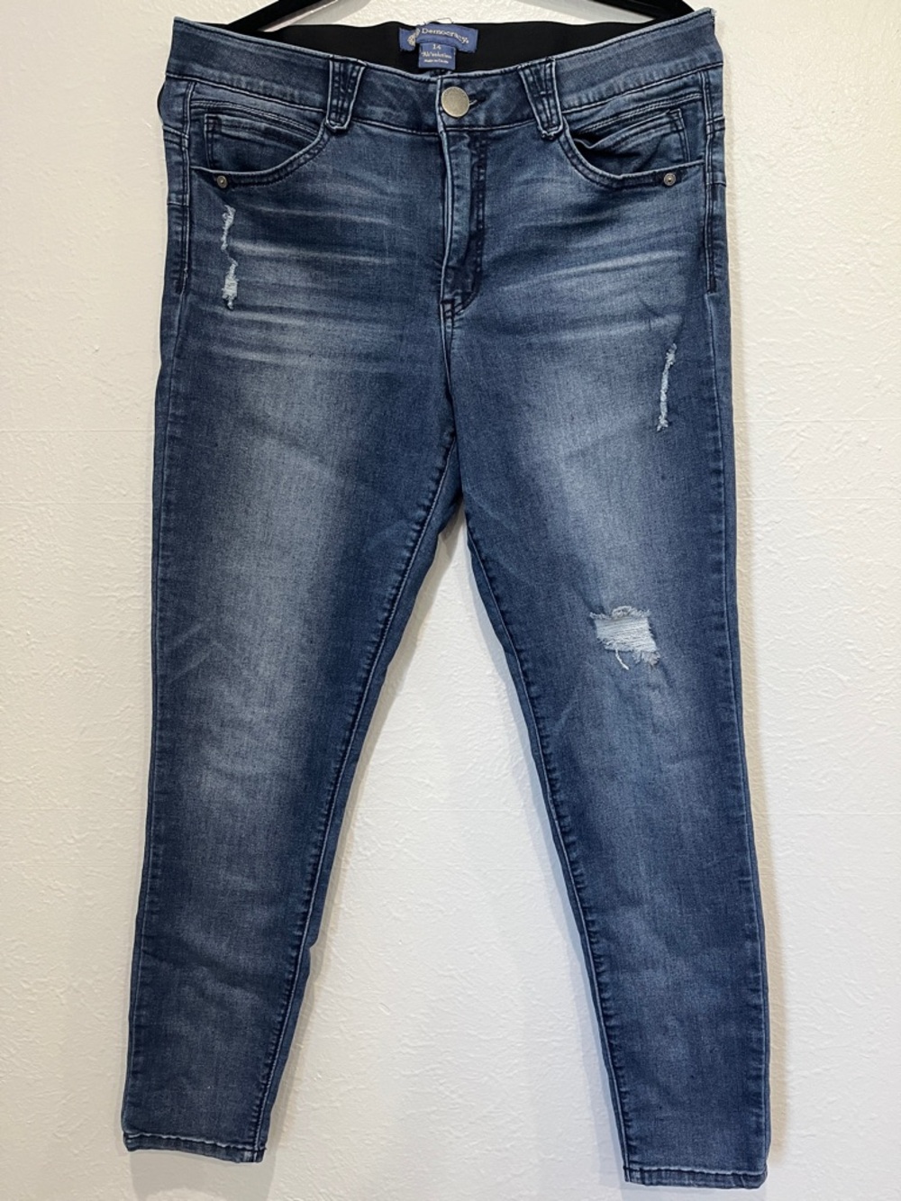 Democracy Dark Blue Distressed Jeggings